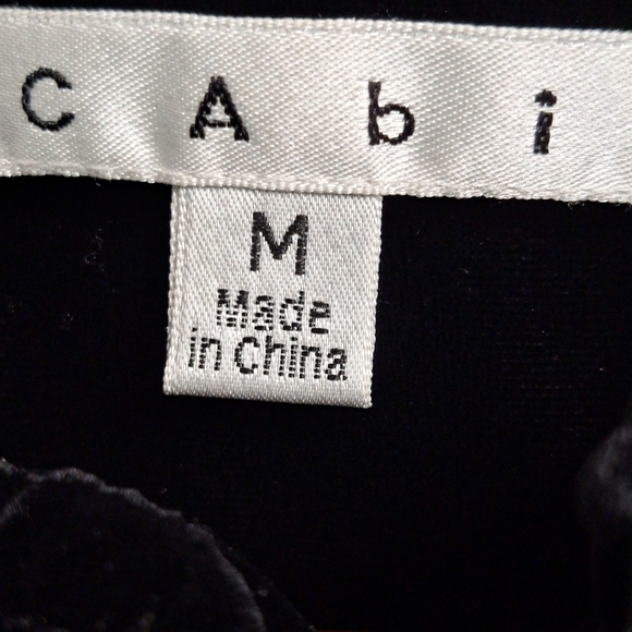 CAbI Black Velvet/Silk Blend Jacket With Balloon Sleeves Size M - Picture 5 of 13